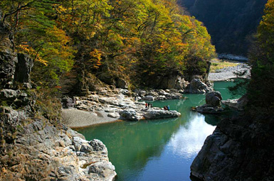 紅葉の龍王峡